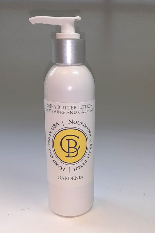 Small Batch Natural Body Lotion with Shea Butter - Gardenia Fragrance
