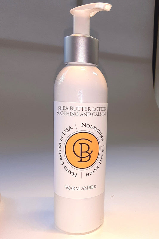 Body Lotion with Shea Butter -  Warm Amber Fragrance