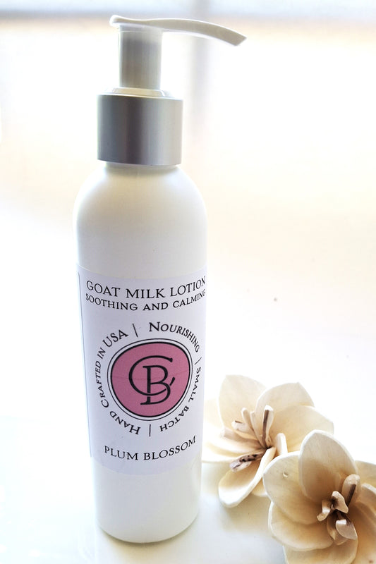 Small Batch Natural Body Lotion With Shea Butter Plum Blossom Fragrance