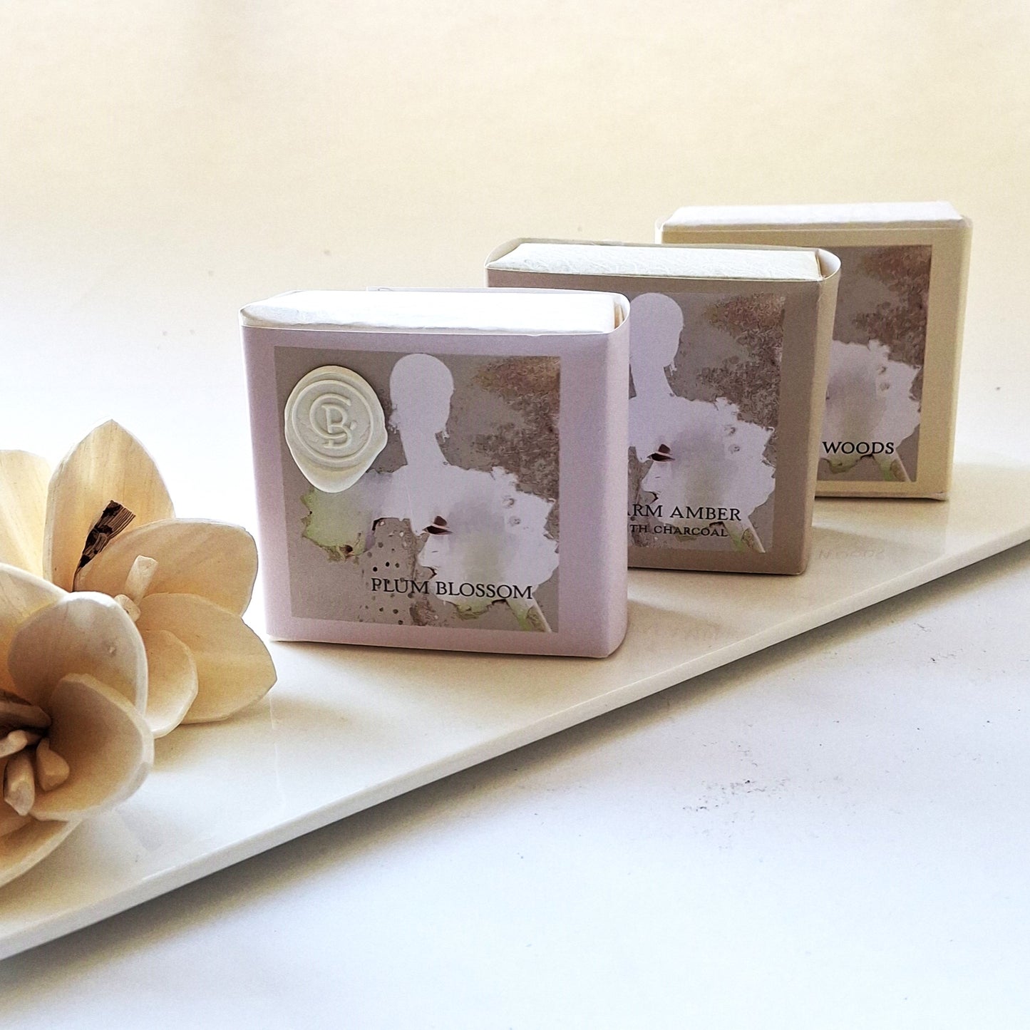 Soap Goat Milk Glycerin and Charcoal - Warm Amber Fragrance