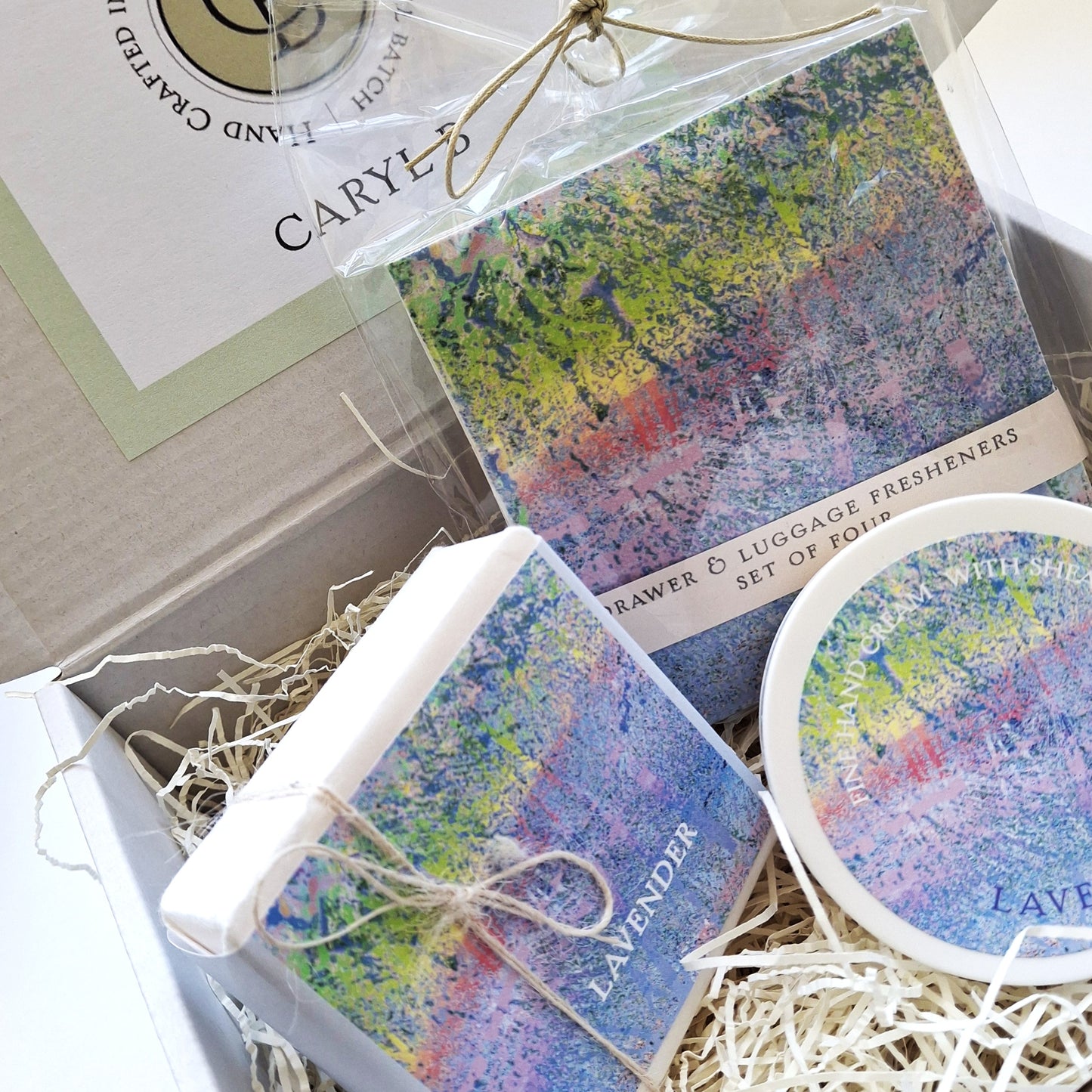 Gift Box with Soap Hand Cream and Fresheners