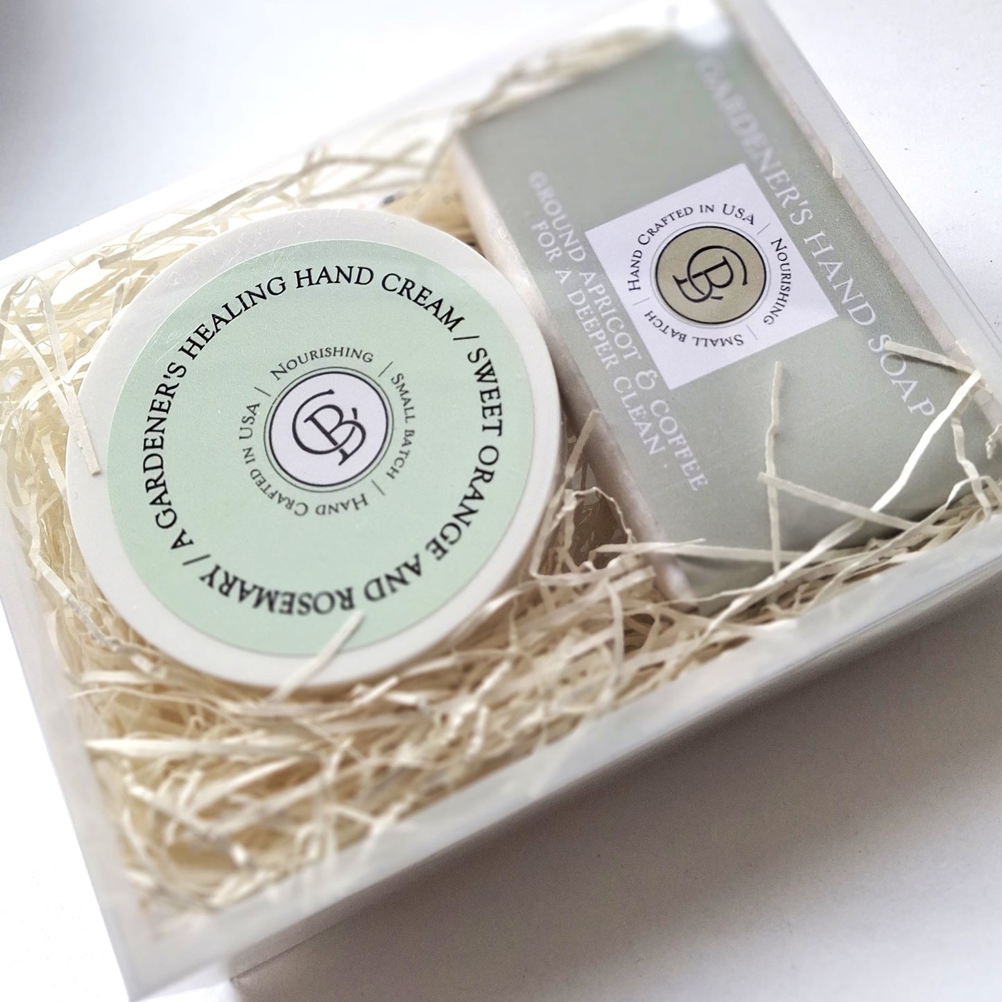 Gift Box With full sized soap and hand cream