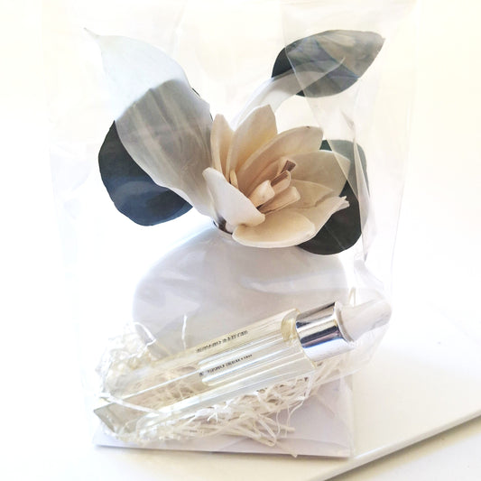 Fragrance Flower Gift with Vase and Fragrance Oil