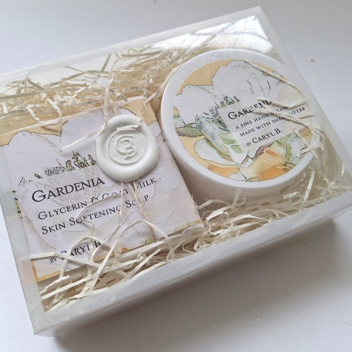 Gift Box With full sized soap and hand cream