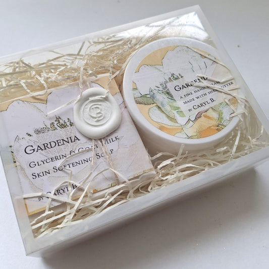 Gift Box With full sized soap and hand cream