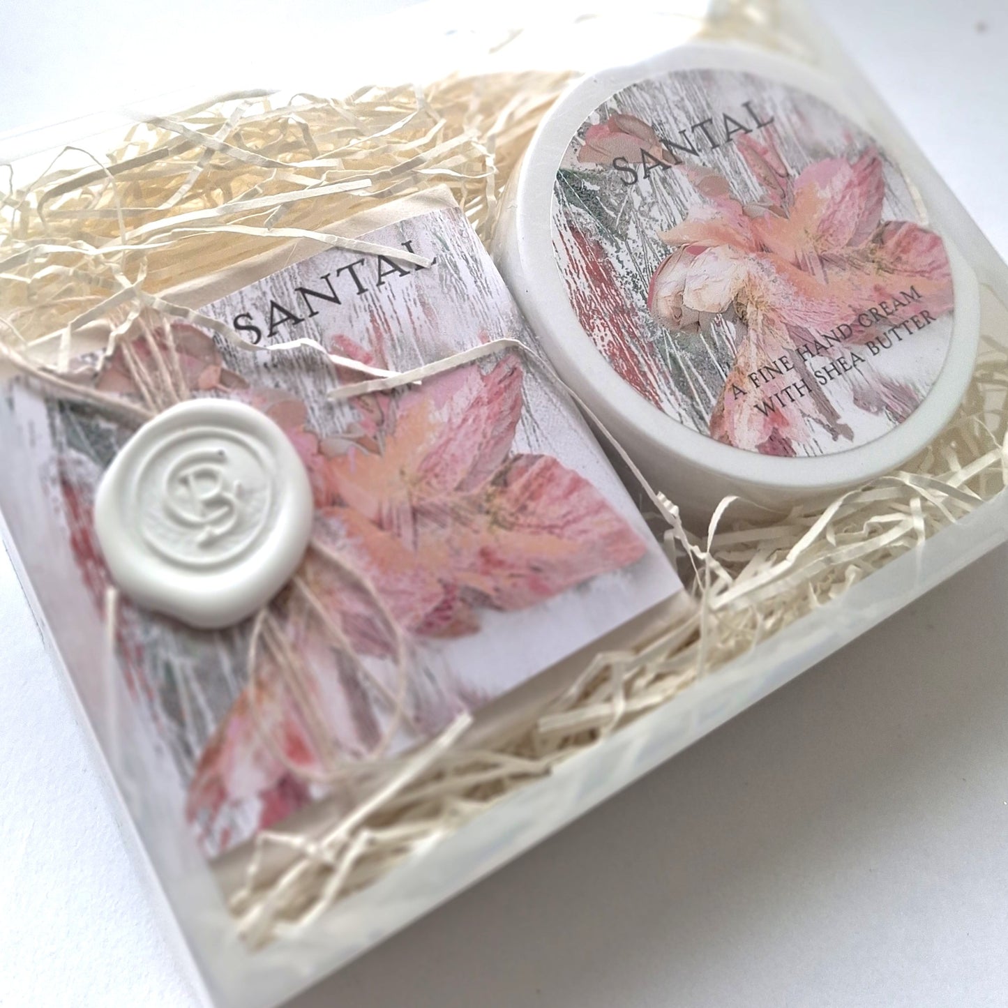 Gift Box With full sized soap and hand cream