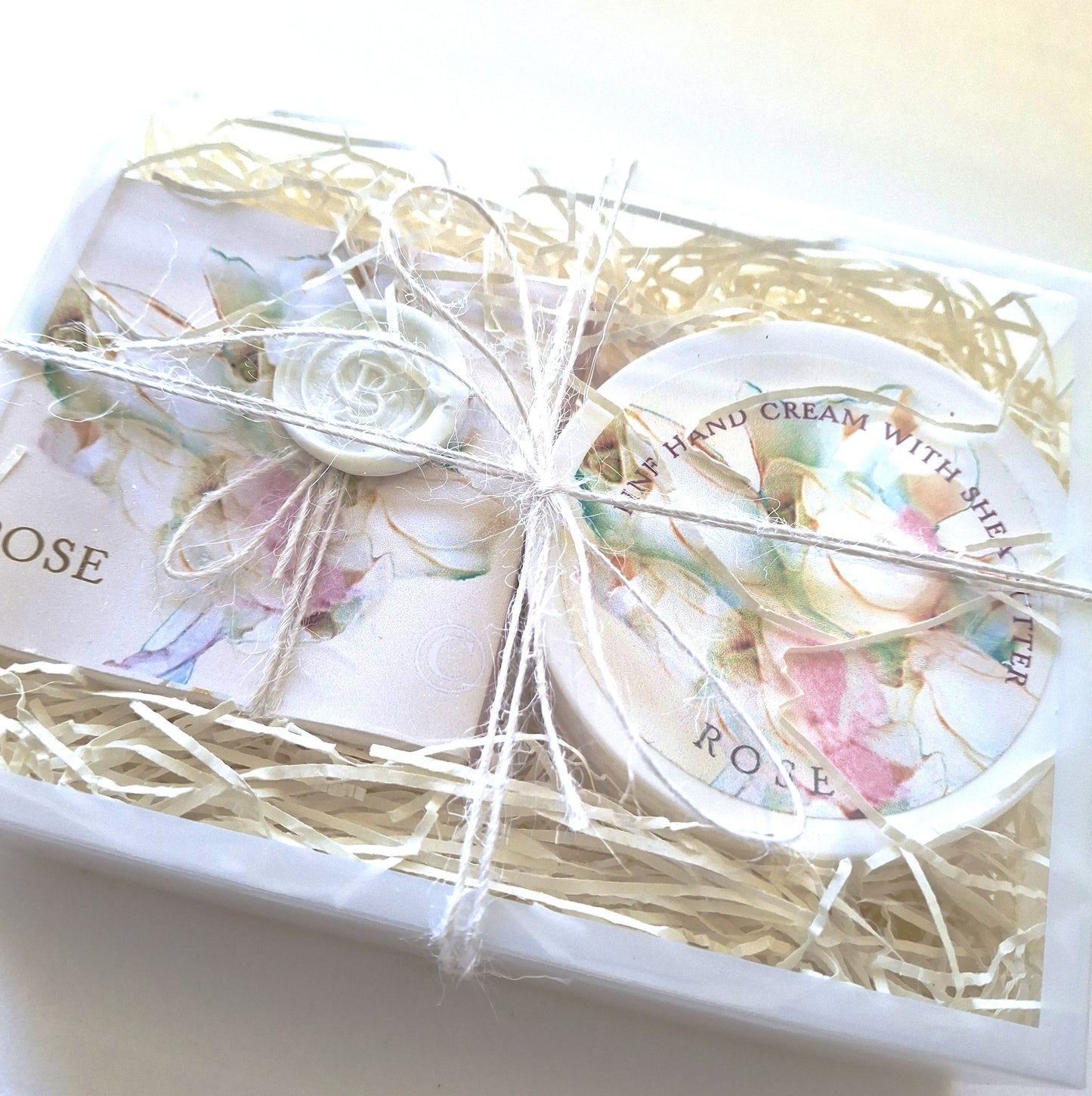 Gift Box With full sized soap and hand cream