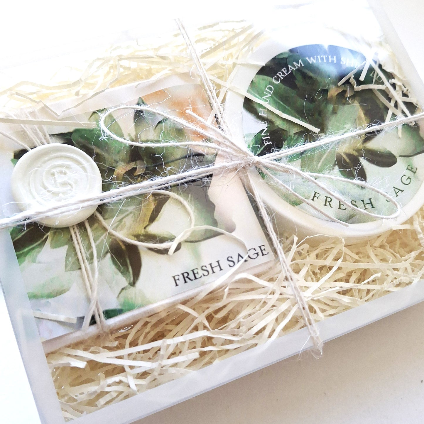 Gift Box With full sized soap and hand cream