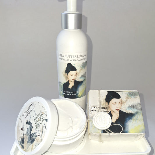 Small Batch Natural Body Lotion With Shea Butter Calm Woods/Sacred Woods Fragrance