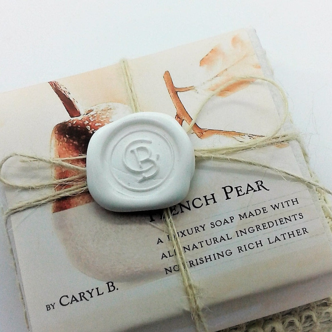 Soap With Natural Sisal Cloth French Pear